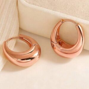 Elegant Rose Gold Hoop Earrings